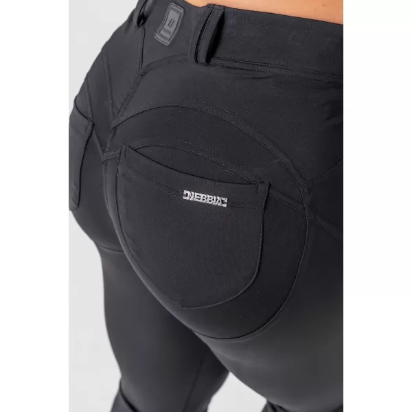  Ausgestellte Bubble Butt Leggings 2.0 POWER LIFT 308 SCHWARZ Nebbia 