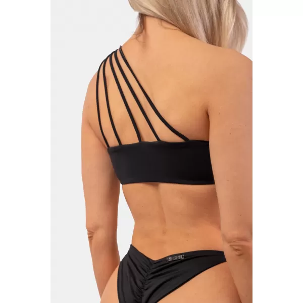  One-Shoulder-Bandeau-Bikini-Bademode – Top 448 BLACK Nebbia 
