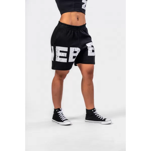 MUSCLE MOMMY 624 SCHWARZ Nebbia 6-Zoll-Sweatshorts 