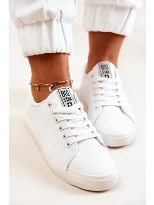 Damen-Ledersneaker BIG STAR JJ274311 WEISS Big Star Shoes