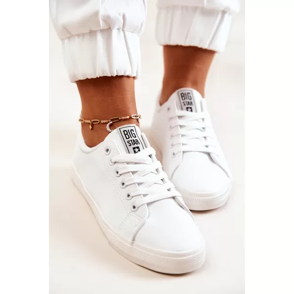  Damen-Ledersneaker BIG STAR JJ274311 WEISS Big Star Shoes 