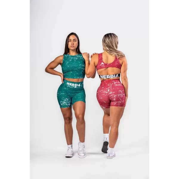 HAMMIES 615 RED Nebbia hoch taillierte 5-Zoll-Leggings-Shorts 