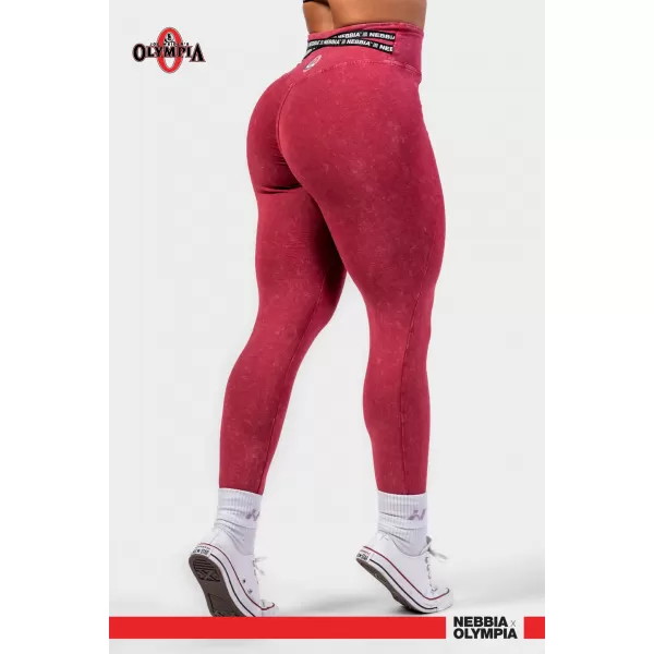  Gewaschene Leggings mit hoher Taille LEGACY 777 RED Nebbia 