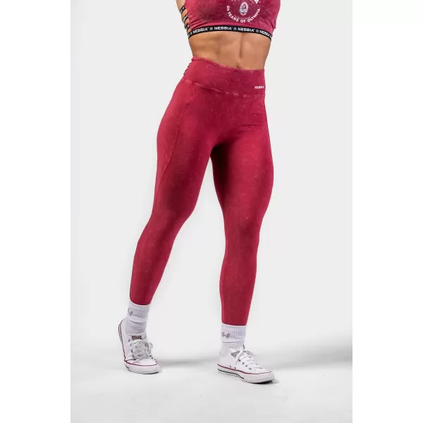  Gewaschene Leggings mit hoher Taille LEGACY 777 RED Nebbia 