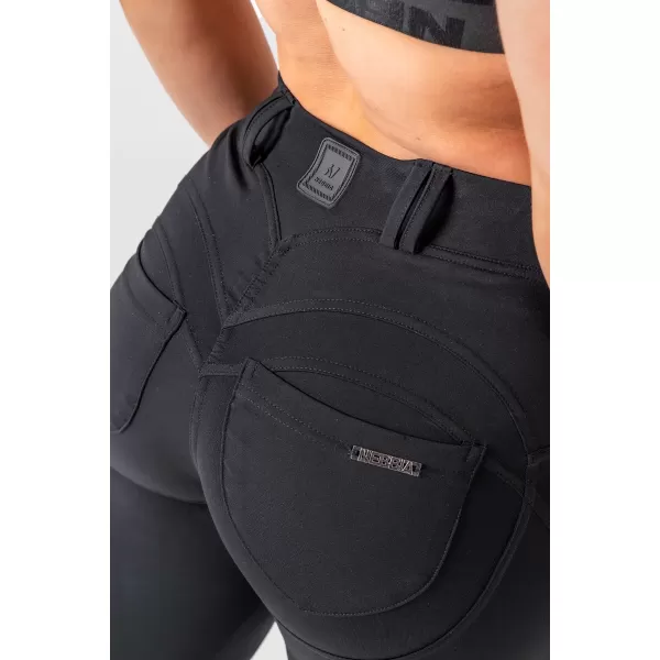  Ausgestellte Bubble Butt Leggings 2.0 POWER LIFT 308 SCHWARZ Nebbia 