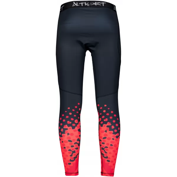  Lange Premium-Sportleggings für Herren ALTISPORT VOJ/ALM109LEG01 ROT/SCHWARZ 