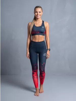 Frauenfunktional Sport Bra Premium ALTISPORT VOJ/ALW109POD01 ROTSCHWARZ