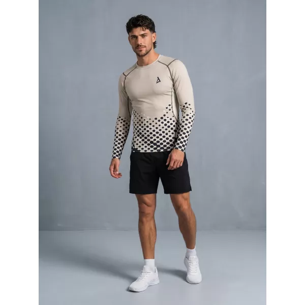  Funktionelle Kompression t -Shirt von Männern mit langarmiger Prämie ALTISPORT VOJ/ALM109TR03 HELLBRAUN 