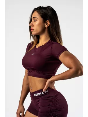 Crop-Top mit offenem Rücken STRONG BEAUTY 430 DARK RED Nebbia