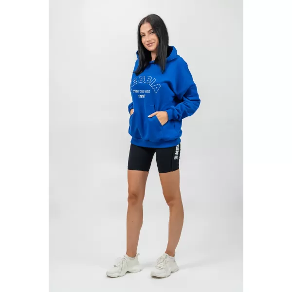  Übergroßes Kapuzensweatshirt GYM RAT 256 BLAU Nebbia 