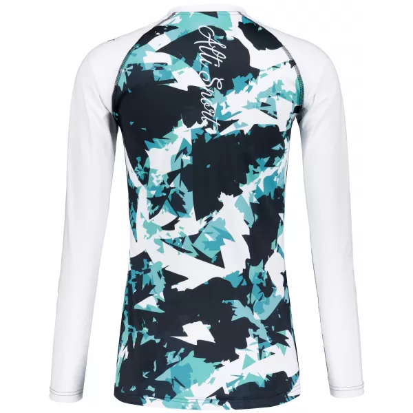  Frauen funktionales t -Shirt mit langen Ärmeln Premium ALTISPORT VOJ/ALW110TR03 BLAU -WHITE 