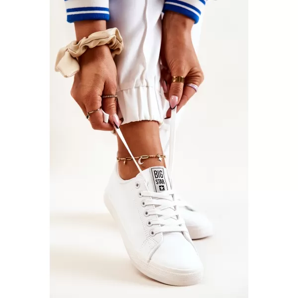  Damen-Ledersneaker BIG STAR JJ274311 WEISS Big Star Shoes 