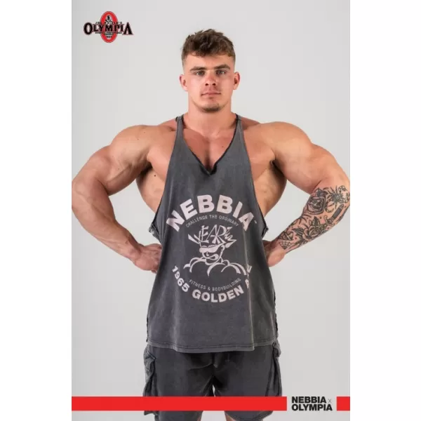  Gewaschener Muscle-Back-String GOLDEN AGE 791 BLACK Nebbia 