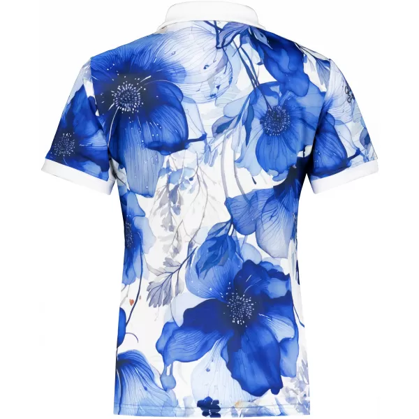  Frauenfunktional T -Shirt mit Premiumkragen ALTISPORT VOJ/ALW102TR05 MARINE/WEIß 