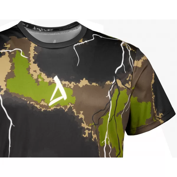 Männer funktionaler T -Shirt Premium ALTISPORT VOJ/ALM113TR01 MILITÄR 