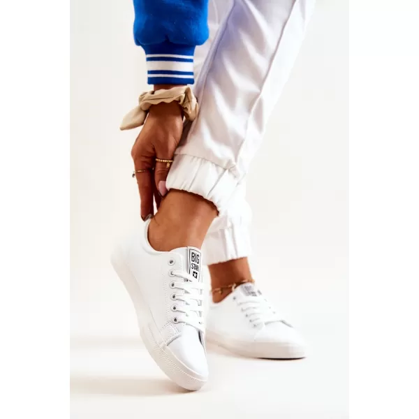  Damen-Ledersneaker BIG STAR JJ274311 WEISS Big Star Shoes 