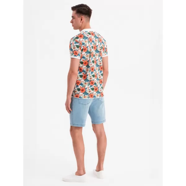  Herren t -Shirt OMBRE OM-POSS-0149 WEIß 