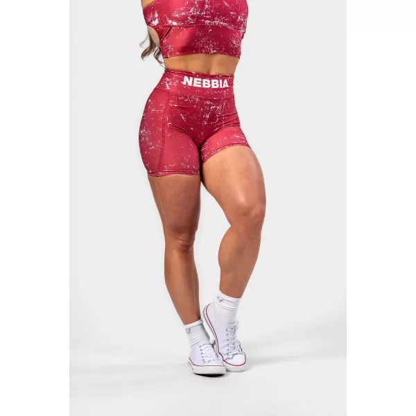  HAMMIES 615 RED Nebbia hoch taillierte 5-Zoll-Leggings-Shorts 
