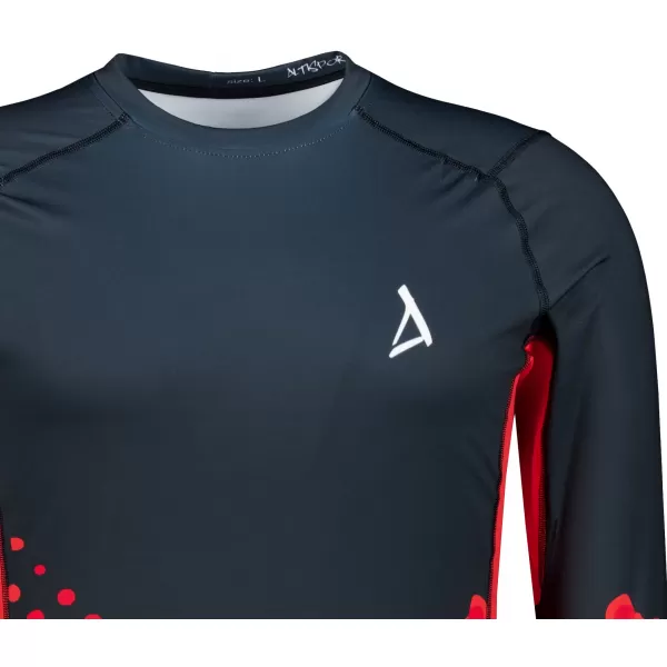  Funktionelle Kompression t -Shirt von Männern mit langarmiger Prämie ALTISPORT VOJ/ALM109TR03 ROT/SCHWARZ 