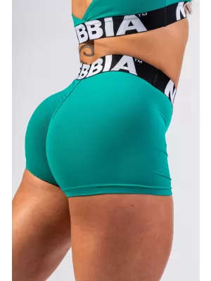 Fitness-Shorts mit hoher Taille GLUTE PUMP 240 GREEN Nebbia