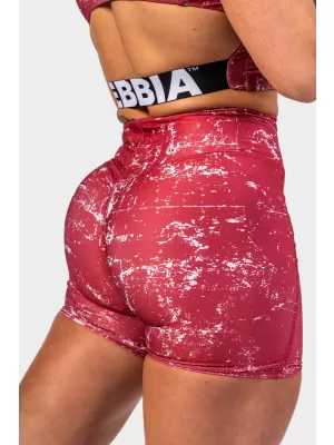 HAMMIES 615 RED Nebbia hoch taillierte 5-Zoll-Leggings-Shorts