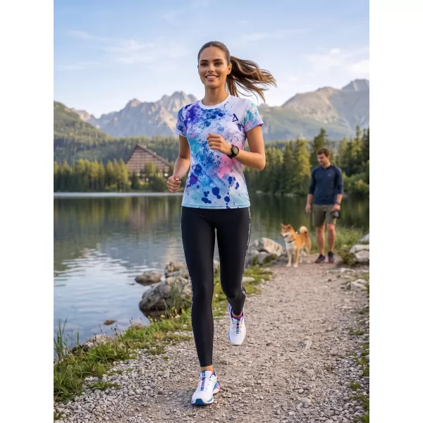  Hochwertiges Funktions-T-Shirt für Damen ALTISPORT VOJ/ALW055TR01 LILA/BLAU 