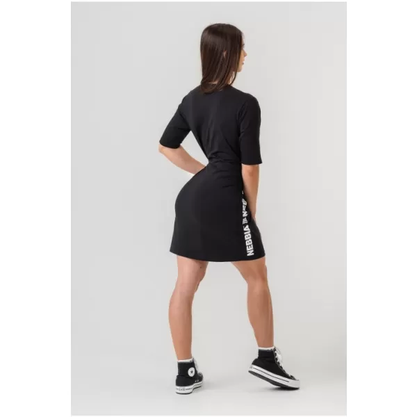  Übergroßes T-Shirt-Kleid CLUB 594 BLACK Nebbia 