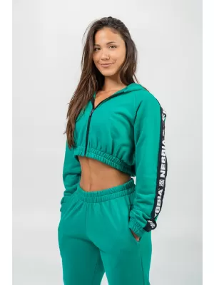 Crop-Hoodie ICONIC 254 GREEN Nebbia