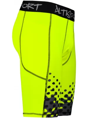 Männersport -Leggings über den Knien der Prämie ALTISPORT VOJ/ALM109LEG02 FLUO GELB