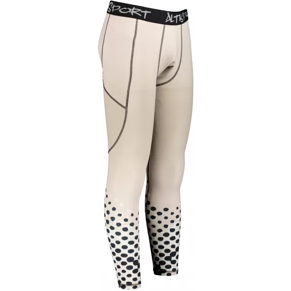  Lange Premium-Sportleggings für Herren ALTISPORT VOJ/ALM109LEG01 HELLBRAUN 
