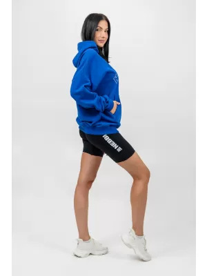 Übergroßes Kapuzensweatshirt GYM RAT 256 BLAU Nebbia