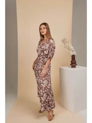 Kleid STYLOVE S405 BRAUN