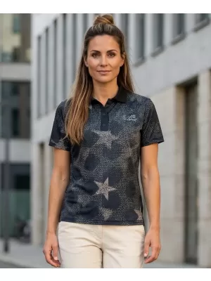 Frauenfunktional T -Shirt mit Premiumkragen ALTISPORT VOJ/ALW111TR05 STERNE