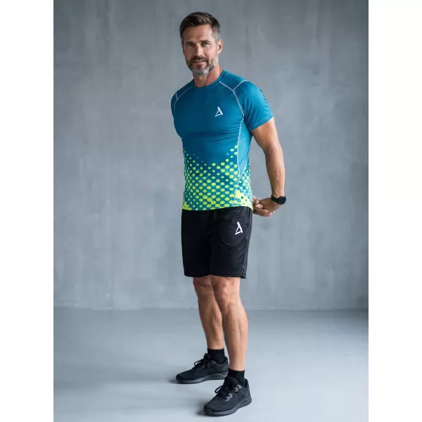  Funktionelle Kompression von Männern t -Shirt Premium ALTISPORT VOJ/ALM109TR04 EMERALD-FLUO 