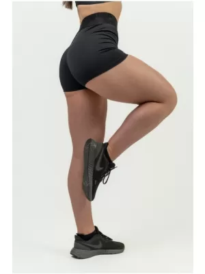 Damen-Kompressionsshorts mit hoher Taille INTENSE Leg Day 832 BLACK Nebbia
