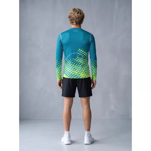  Funktionelle Kompression t -Shirt von Männern mit langarmiger Prämie ALTISPORT VOJ/ALM109TR03 EMERALD-FLUO 