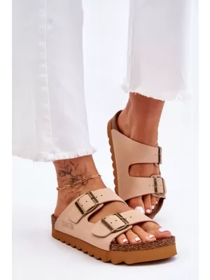 Damenhausschuhe BIG STAR LL274745 BEIGE Big Star Shoes