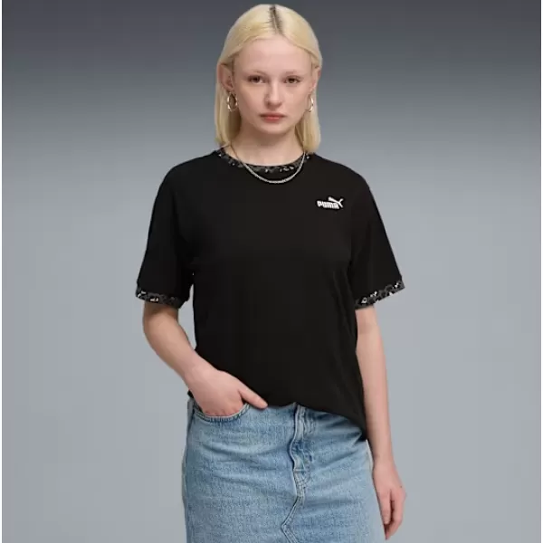 Hemd PUMA ESS GRAPHIC ANIMAL RELAXED TEE 688082-01 SCHWARZ 