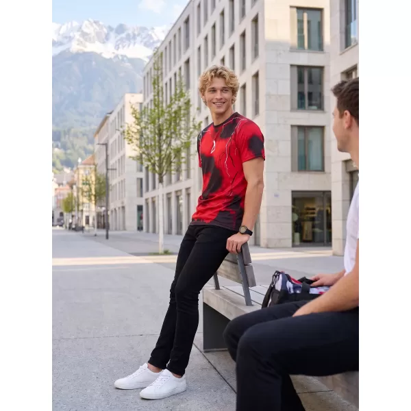  Männer funktionaler T -Shirt Premium ALTISPORT VOJ/ALM113TR01 ROT 