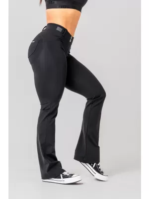 Ausgestellte Bubble Butt Leggings 2.0 POWER LIFT 308 SCHWARZ Nebbia