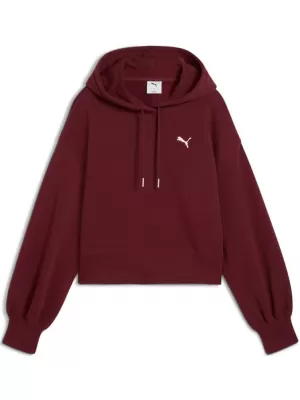 Damen Sweatshirt PUMA WARDROBE ESS RELAXED CROPPED HOODIE TR 629746-96 ROT