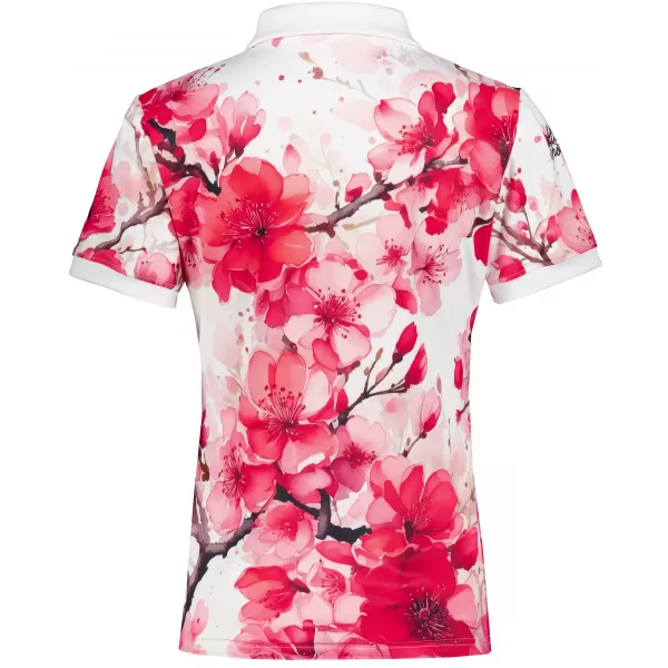  Frauenfunktional T -Shirt mit Premiumkragen ALTISPORT VOJ/ALW102TR05 ROSA/WEIß 