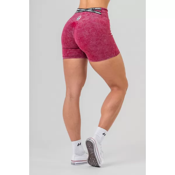  Gewaschene Leggings-Shorts mit hoher Taille HERITAGE 780 RED Nebbia 