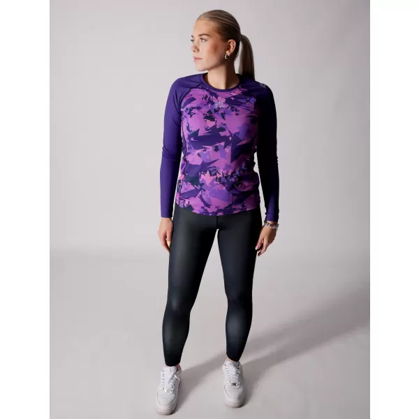  Frauen funktionales t -Shirt mit langen Ärmeln Premium ALTISPORT VOJ/ALW110TR03 LILA 