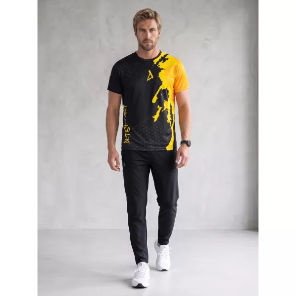  Männer funktionaler T -Shirt Premium ALTISPORT VOJ/ALM112TR01 SCHWARZFLUO ORANGE 