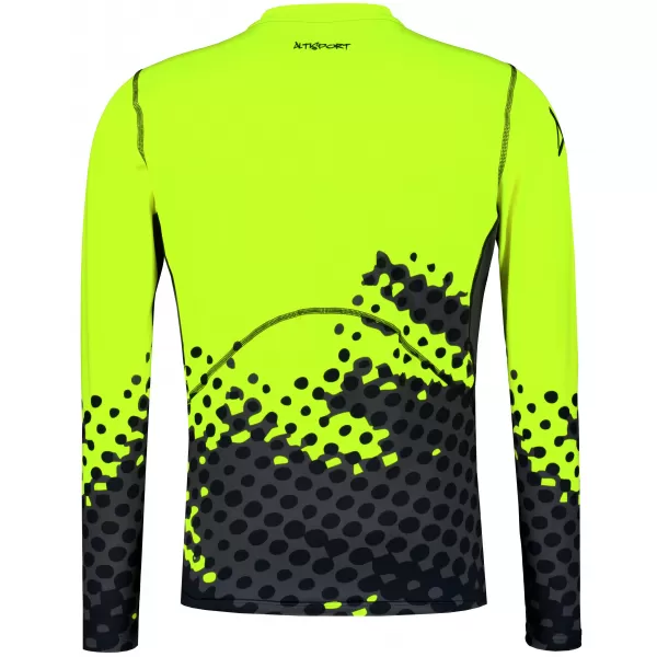  Funktionelle Kompression t -Shirt von Männern mit langarmiger Prämie ALTISPORT VOJ/ALM109TR03 FLUO GELB 