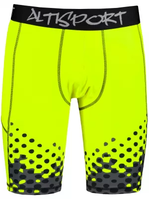 Männersport -Leggings über den Knien der Prämie ALTISPORT VOJ/ALM109LEG02 FLUO GELB