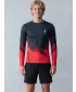 Funktionelle Kompression t -Shirt von Männern mit langarmiger Prämie ALTISPORT VOJ/ALM109TR03 ROT/SCHWARZ