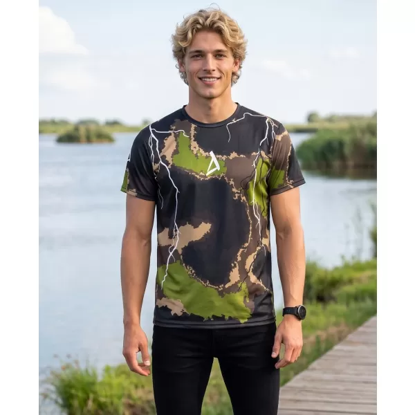  Männer funktionaler T -Shirt Premium ALTISPORT VOJ/ALM113TR01 MILITÄR 
