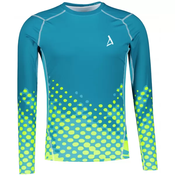  Funktionelle Kompression t -Shirt von Männern mit langarmiger Prämie ALTISPORT VOJ/ALM109TR03 EMERALD-FLUO 